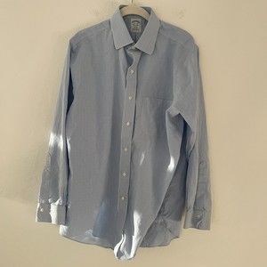 Brook Brothers Blue Medium Dress Shirt Regent Long Sleeve